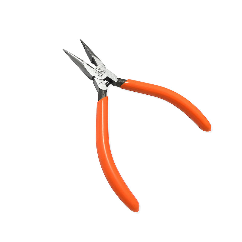 Kìm nhọn mini mũi ngắn 110mm (4.5 inch) Fujiya MP9-110, có lò xo trợ lực. Tiêu chuẩn RoHS. Xuất xứ Nhật Bản