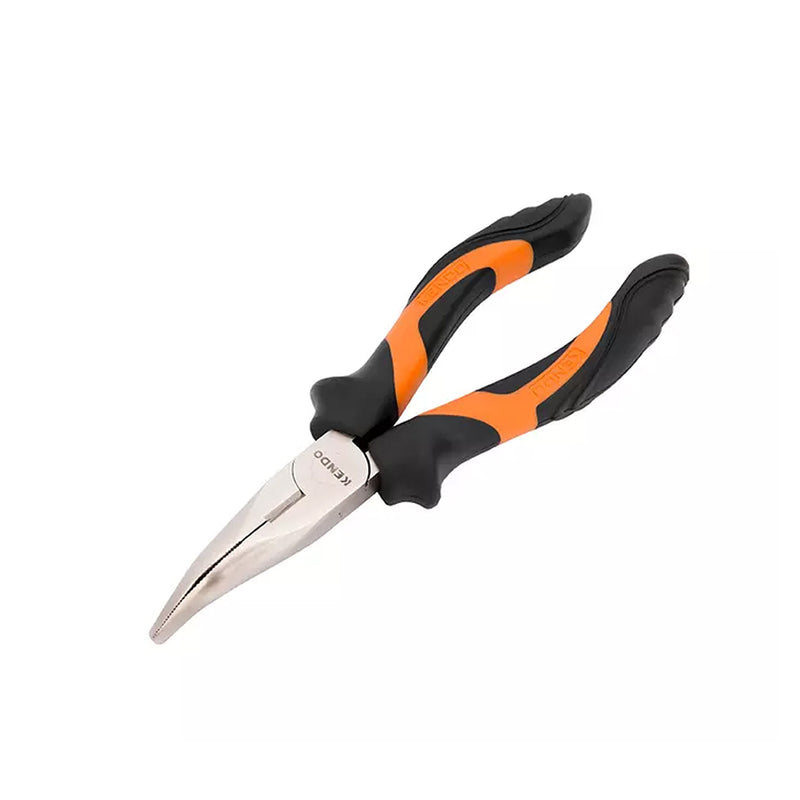 Kìm nhọn mỏ cong Kendo dài 6 inch - 8 inch (160mm - 200mm) vật liệu thep carbon mạ nickel