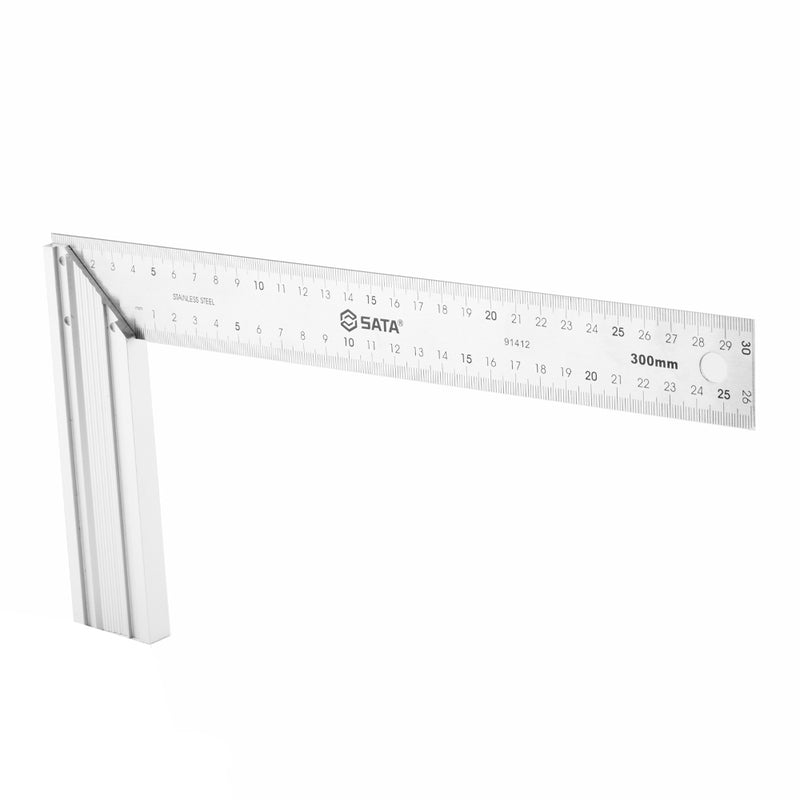 Thước ê ke, chất liệu Inox SATA thang đo từ 200mm - 300mm