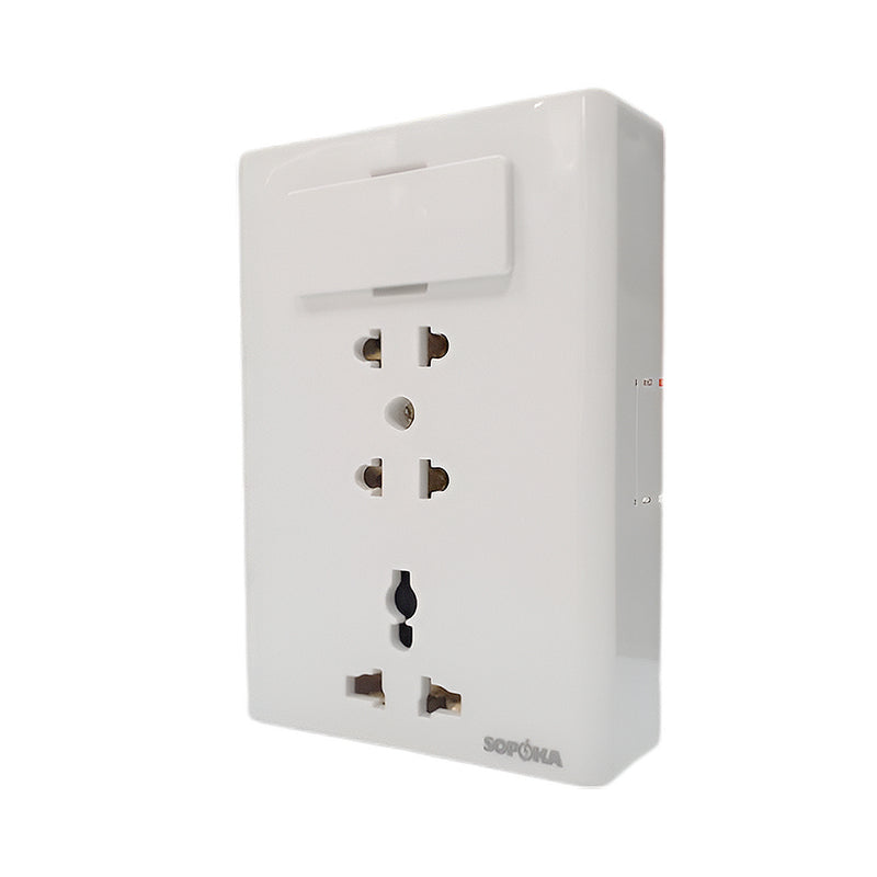 Bảng điện nổi SOPOKA E8A đa năng 3 ổ cắm tích hợp cầu chì bảo vệ, vỏ ABS chống cháy, lõi đồng nguyên chất.