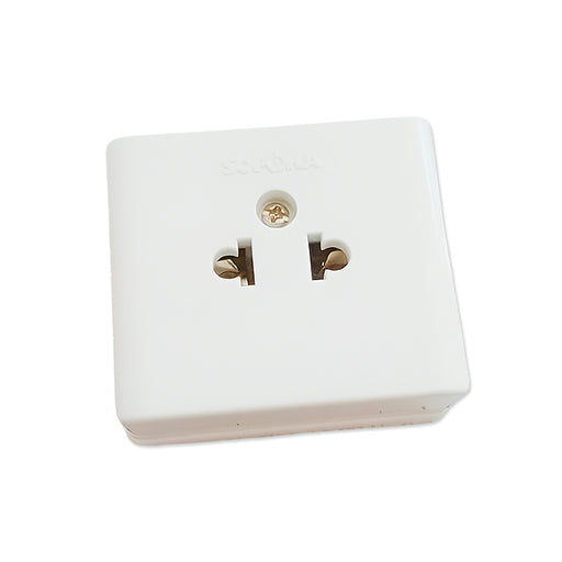 Ổ cắm nổi SOPOKA E17 1 cổng chịu nhiệt 10A, tiếp điểm đồng bền bỉ, lắp đặt tiện dụng