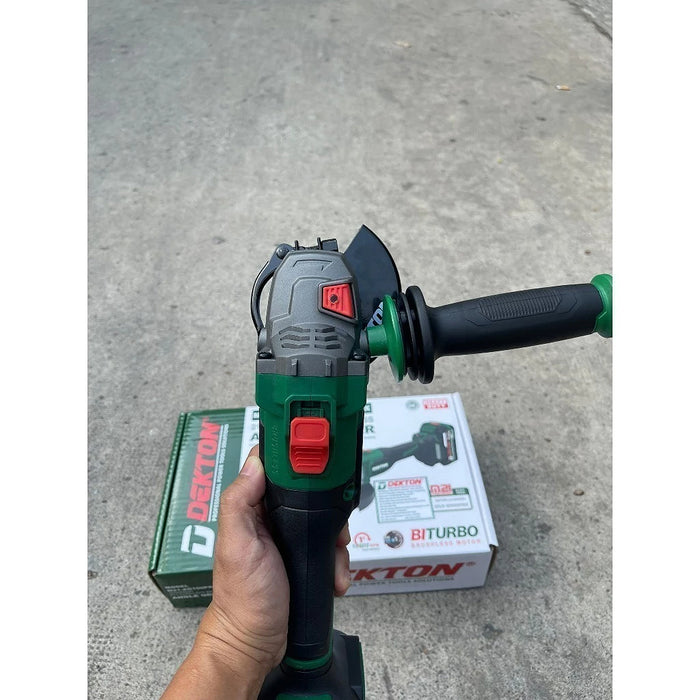 Máy mài góc Dekton M21-AG100PROMAX dùng pin 21V, đường kính lưỡi 100mm