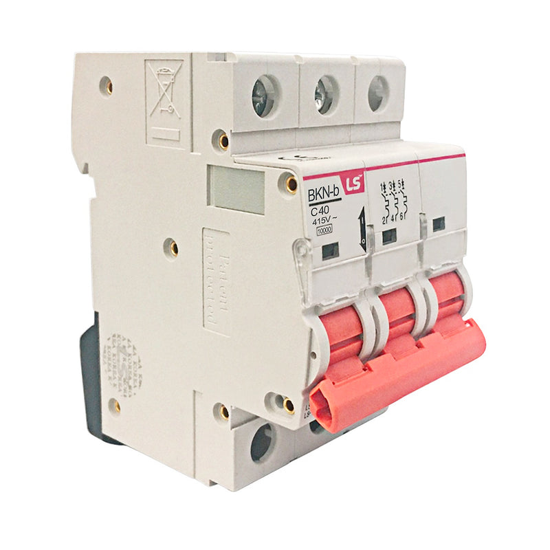 Cầu dao tự động loại tép MCB LS, tải danh định từ 6A ~  125A, dòng cắt 10kA. Tiêu chuẩn quốc tế