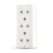Ổ cắm nổi 3 cổng SOPOKA E14 chống cháy lan, chịu tải 10A, an toàn cho gia đình
