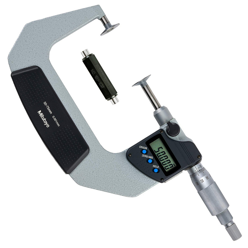 Panme điện tử Mitutoyo Series 369 - Disc Micrometers, Non-Rotating Spindle. Hàm kẹp đĩa, trục đo không xoay. Có cổng SPC xuất dữ liệu