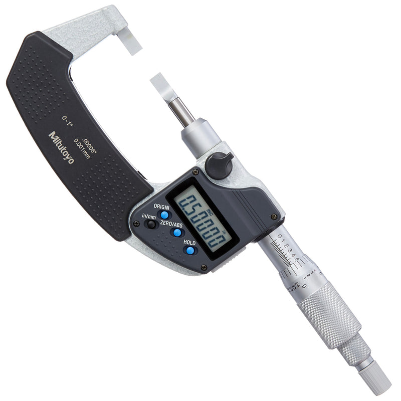 Panme điện tử Mitutoyo Series 422 - Blade Micrometers, None rotating, Dòng tiêu chuẩn, Hàm đo dẹp, trục đo không xoay