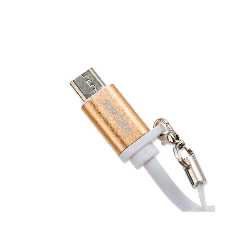 Dây cáp sạc đa năng SOPOKA DQ-03 trắng 1m, 2 trong 1 (Lightning & Micro USB) cho iPhone, Android, loa bluetooth
