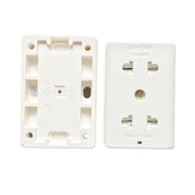 Ổ cắm nổi SOPOKA E12 2 cổng, đế chịu nhiệt chống cháy, an toàn điện gia đình
