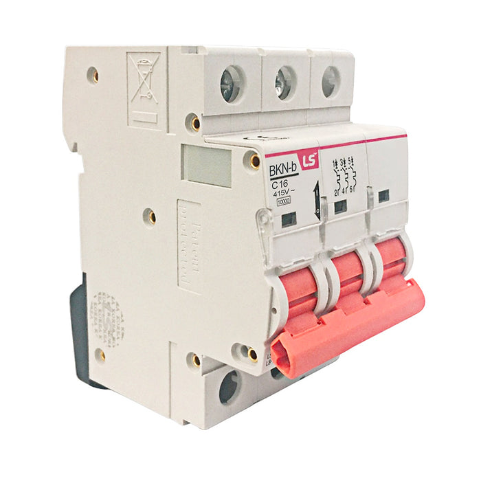 Cầu dao tự động loại tép MCB LS, tải danh định từ 6A ~  125A, dòng cắt 10kA. Tiêu chuẩn quốc tế