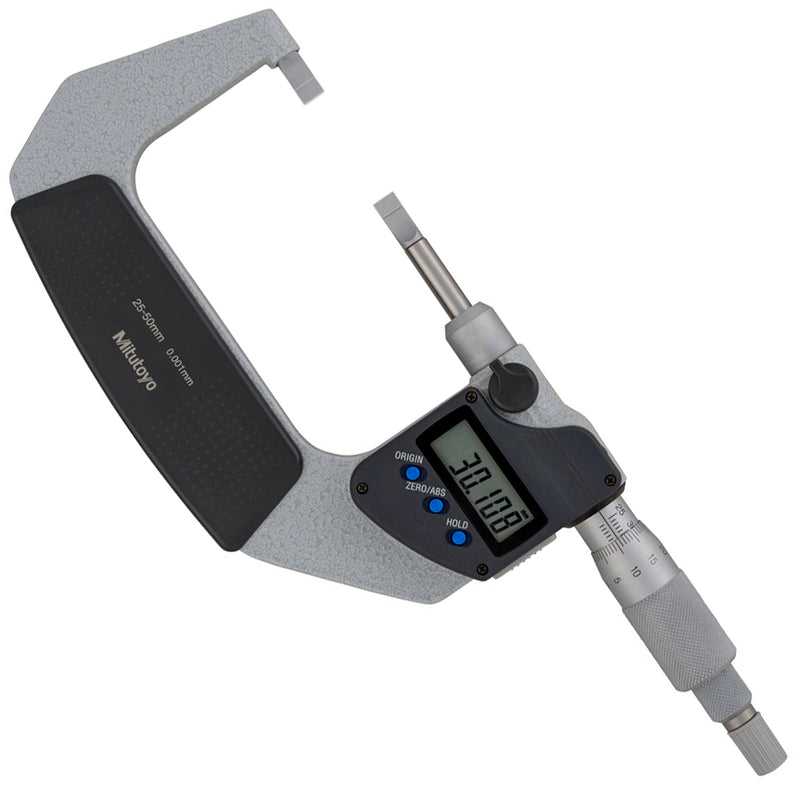 Panme điện tử Mitutoyo Series 422 - Blade Micrometers, None rotating, Dòng tiêu chuẩn, Hàm đo dẹp, trục đo không xoay
