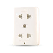 Ổ cắm nổi 2 cổng SOPOKA E12 an toàn, đế chịu nhiệt chống cháy, dòng tải 10A, tiếp điểm đồng, lắp đặt linh hoạt.