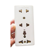 Ổ cắm nổi SOPOKA E15 3 cổng đa năng, chống cháy, chịu tải 10A, an toàn cho gia đình.