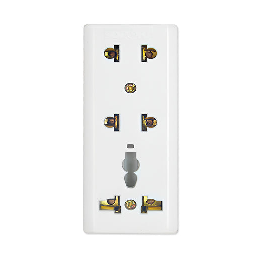 Ổ cắm nổi SOPOKA T33 3 cổng đa năng, chống va đập, chịu tải 10A, tiếp điểm đồng nguyên chất, lắp đặt nhanh.