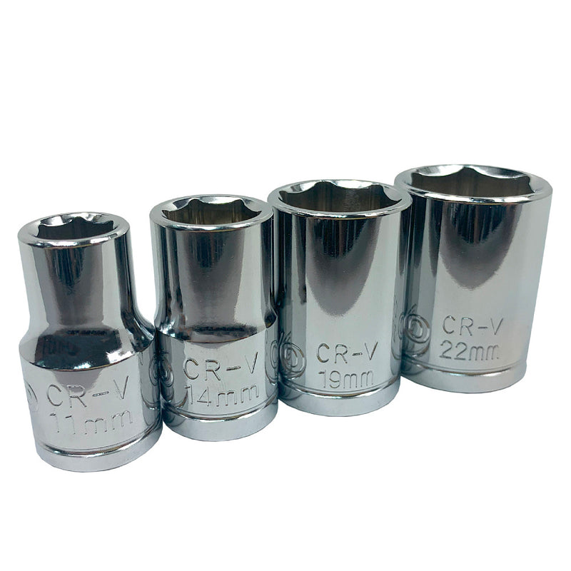 Bộ đầu tuýp và cần siết tự động cốt 1/2 inch 12 món bằng thép CR-V Workpro WP202558