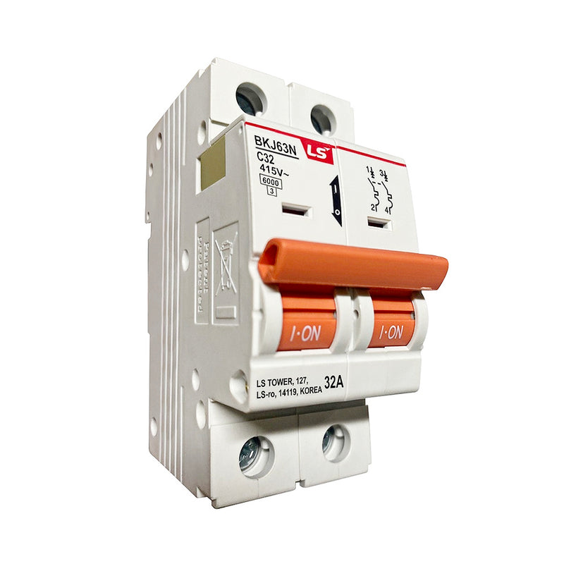 Cầu dao tự động loại tép MCB LS BKJ63N, tải danh định từ 6A ~  32A, dòng cắt 6kA