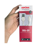 Dây cáp sạc Micro USB SOPOKA DQ-01 dài 1 mét màu trắng