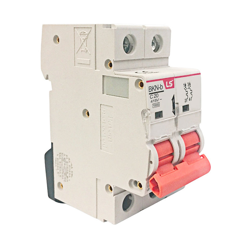 Cầu dao tự động loại tép MCB LS, tải danh định từ 6A ~  125A, dòng cắt 10kA. Tiêu chuẩn quốc tế