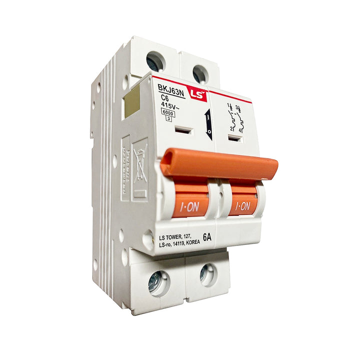 Cầu dao tự động loại tép MCB LS BKJ63N, tải danh định từ 6A ~  32A, dòng cắt 6kA