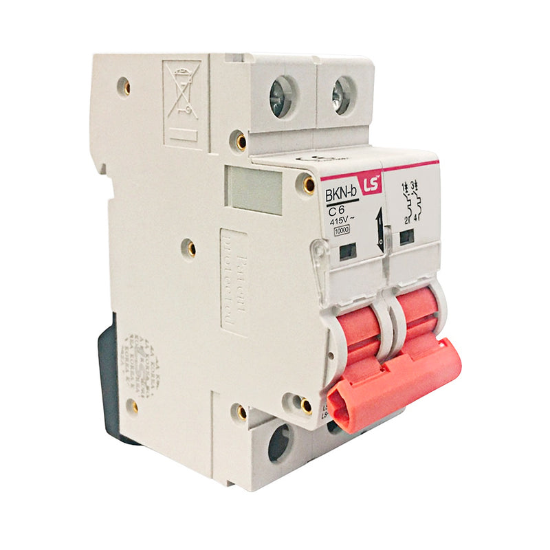 Cầu dao tự động loại tép MCB LS, tải danh định từ 6A ~  125A, dòng cắt 10kA. Tiêu chuẩn quốc tế