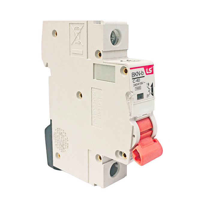 Cầu dao tự động loại tép MCB LS, tải danh định từ 6A ~  125A, dòng cắt 10kA. Tiêu chuẩn quốc tế