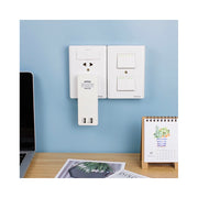 Đầu chia nguồn đa năng SOPOKA Q4U với phích xoay, 4 ổ cắm và 2 cổng sạc USB thông minh, chống cháy, nhỏ gọn cho gia đình và văn phòng.