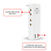 Cổng sạc USB thông minh 1A 2A trên đầu chia nguồn đa năng SOPOKA