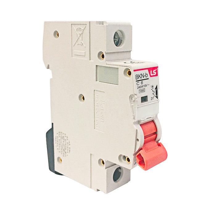 Cầu dao tự động loại tép MCB LS, tải danh định từ 6A ~  125A, dòng cắt 10kA. Tiêu chuẩn quốc tế