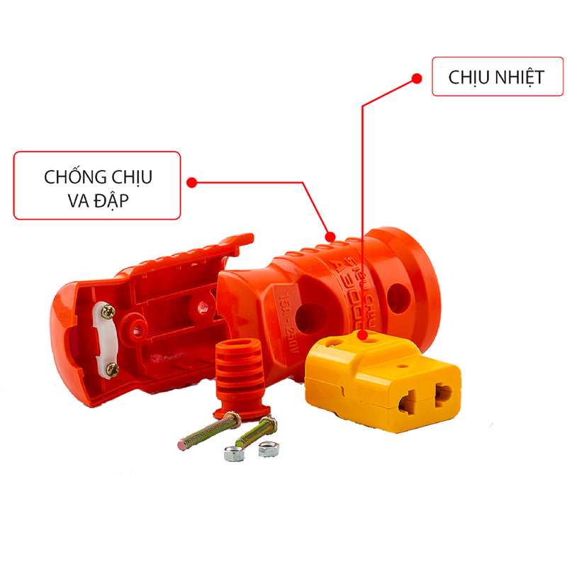 Chi tiết kết cấu nguyên khối bên trong phích cái SOPOKA 3000W