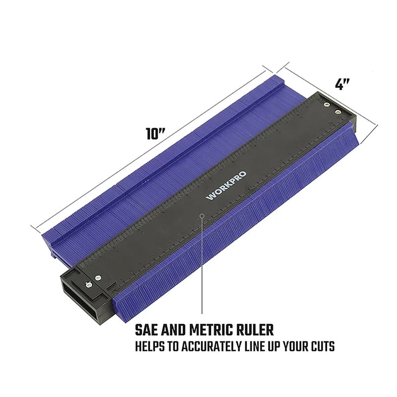 Thước đo kết hợp lược lấy mẫu vật thể 250mm (10 inches) Workpro WP269001