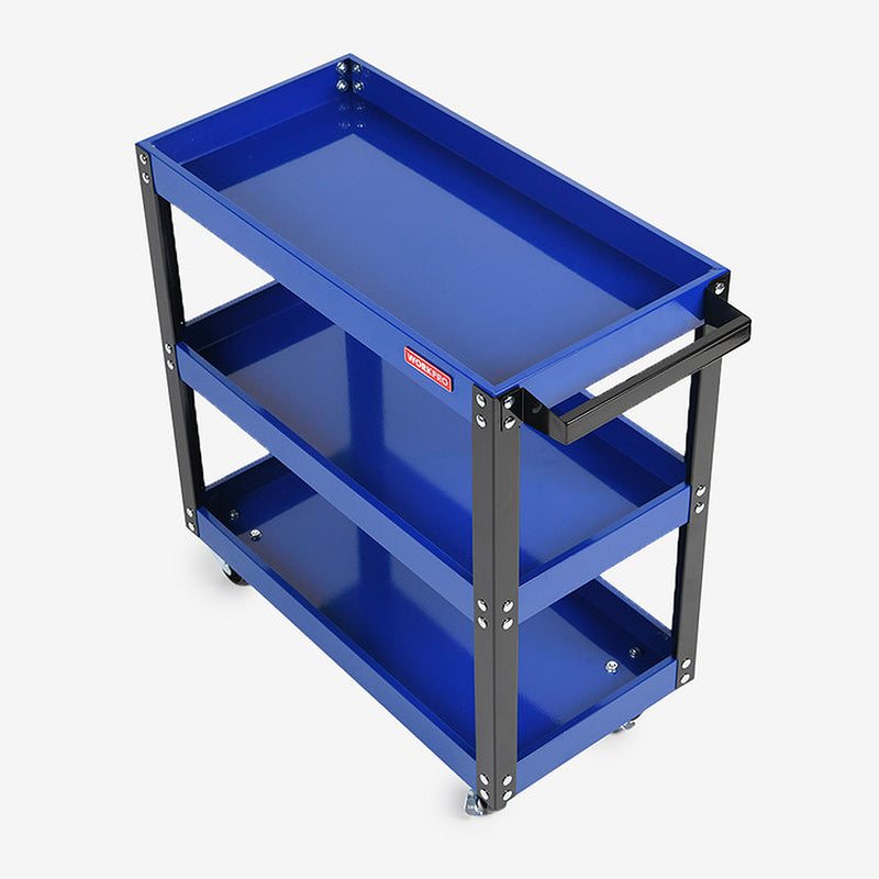 Tủ đồ nghề bằng sắt 3 tầng có bánh xe đựng dụng cụ Workpro WP285001, kích thước 755x705x355mm