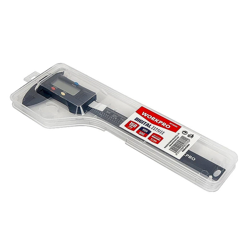 Thước kẹp thân nhựa 150mm (6 inches) có màn hình điện tử, sai số +/- 0.2mm Workpro WP266001