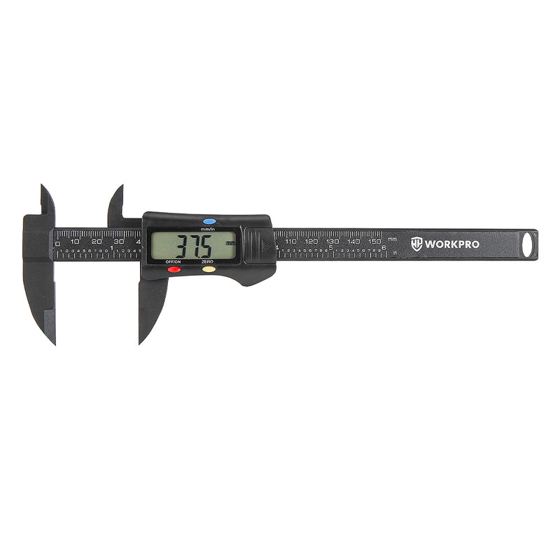 Thước kẹp thân nhựa 150mm (6 inches) có màn hình điện tử, sai số +/- 0.2mm Workpro WP266001