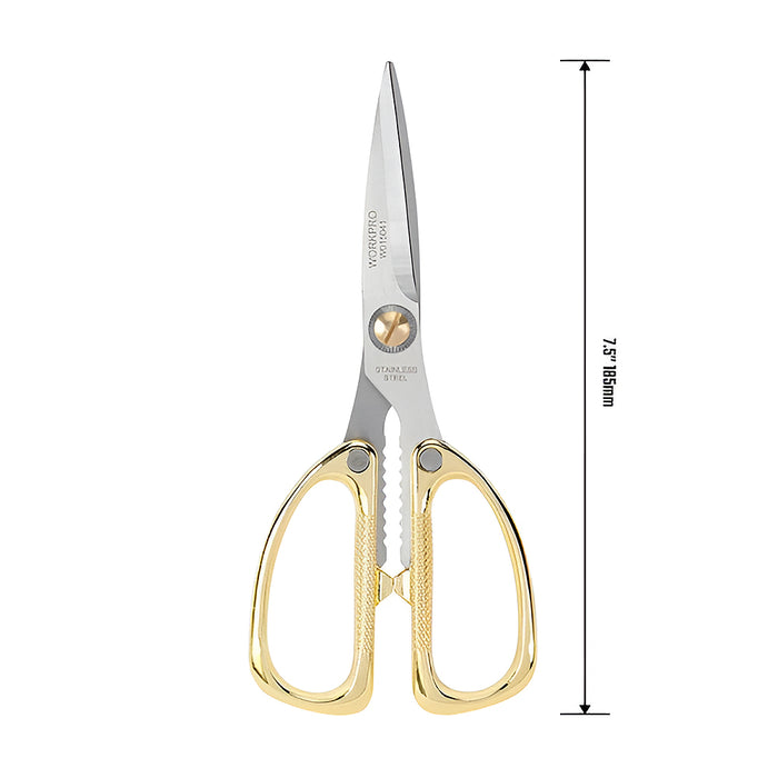 Kéo bằng thép không gỉ 185mm (7.5 inches) Workpro WP214022