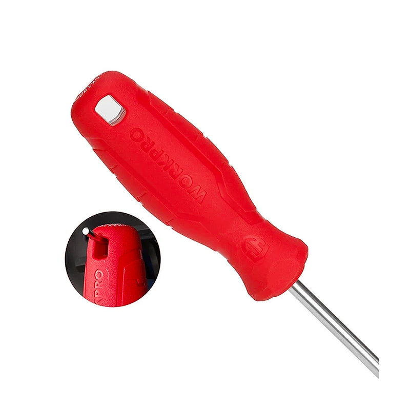 Bộ 2 cây tua vít (1 cái đầu dẹp, 1 cái đầu bake ) , thép hợp kim CR-V, có nam châm, mạ chrome chống gỉ Workpro WP200500