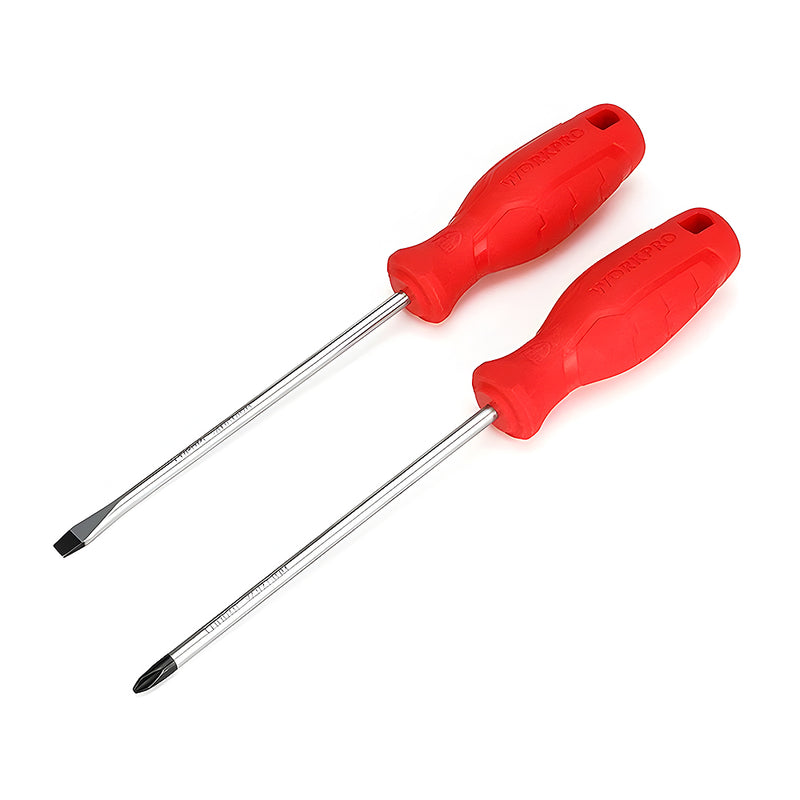 Bộ 2 cây tua vít (1 cái đầu dẹp, 1 cái đầu bake ) , thép hợp kim CR-V, có nam châm, mạ chrome chống gỉ Workpro WP200500