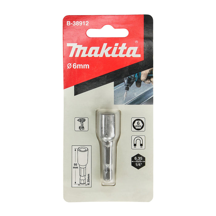 Mũi vít bắn tôn Makita kích thước mũi từ 6mm-13mm, chiều dài 50mm đuôi lục giác 6.35mm ( 1/4 inch )