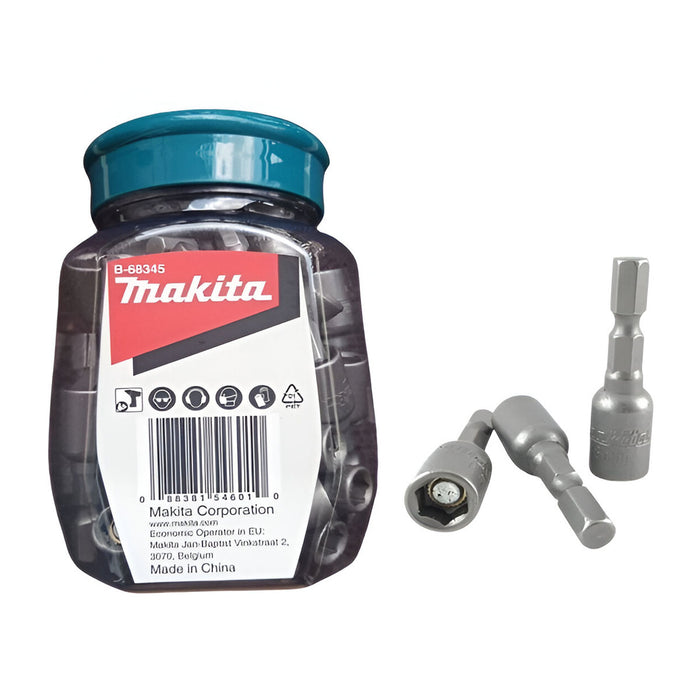 Hộp 50 mũi vít bắn tôn Makita B-68345 kích thước 8mm x 50mm, đuôi lục giác 6.35mm ( 1/4 inch )