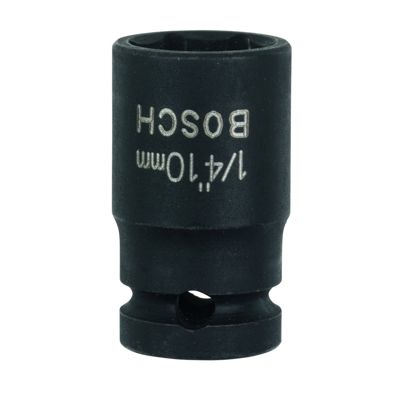 Đầu tuýp Bosch cốt 1/4 inch, đầu 6mm - 13mm, dài 25mm, chất liệu Cr-V