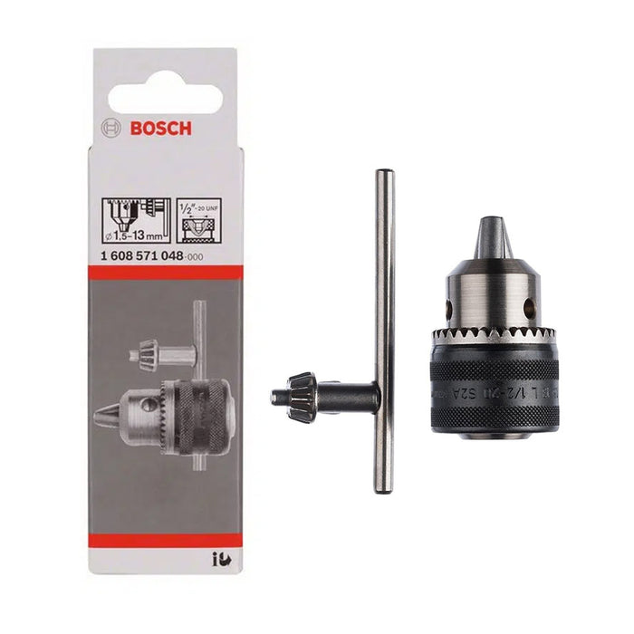 Đầu khoan có khóa Bosch 1608571048 cốt 1/2 inch - 20 UNF, đầu kẹp 13mm