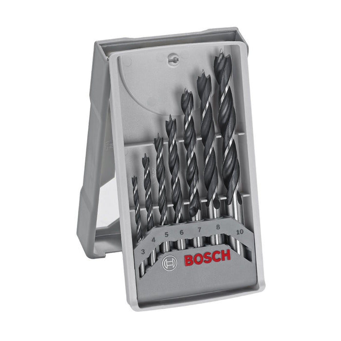 Bộ 7 mũi khoan gỗ xoắn ốc Bosch 2607017034 đường kính từ 3mm - 10mm, đuôi trơn