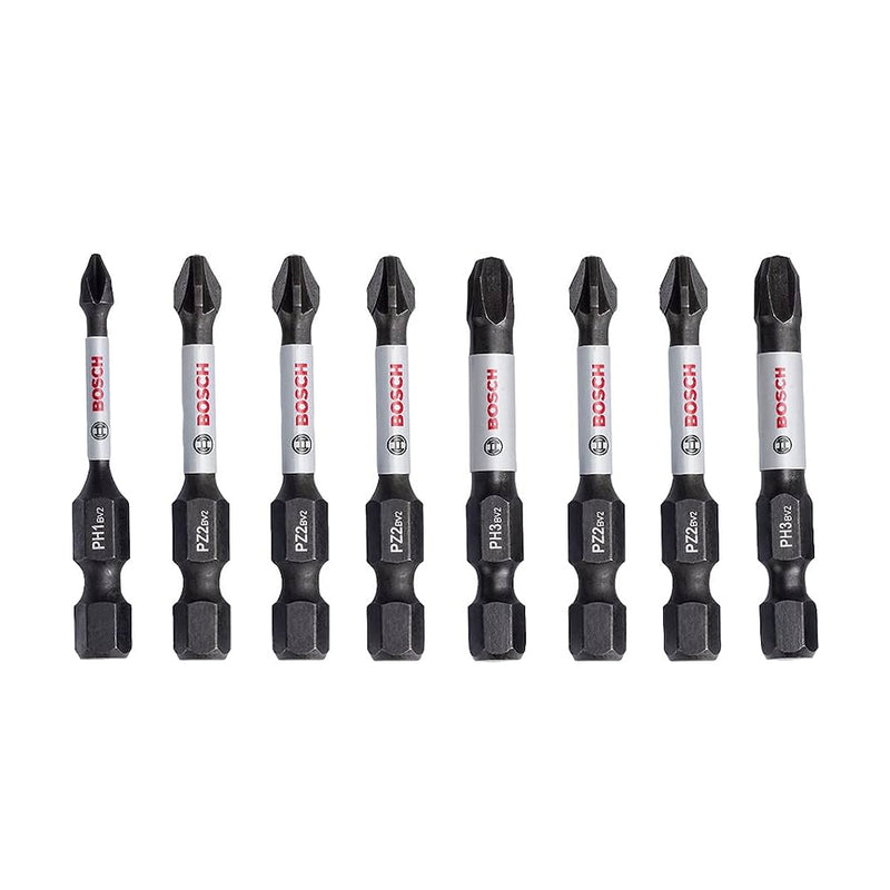 Bộ 8 đầu vặn vít Impact Control 50mm PH1, PH2 (3x), PH3, PZ2 (2x), PZ3 Bosch 2608522328