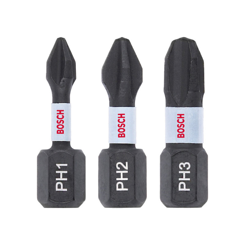 Vỉ 3 mũi vặn vít bake Bosch 2608522470 dài 25mm, chuôi lục giác