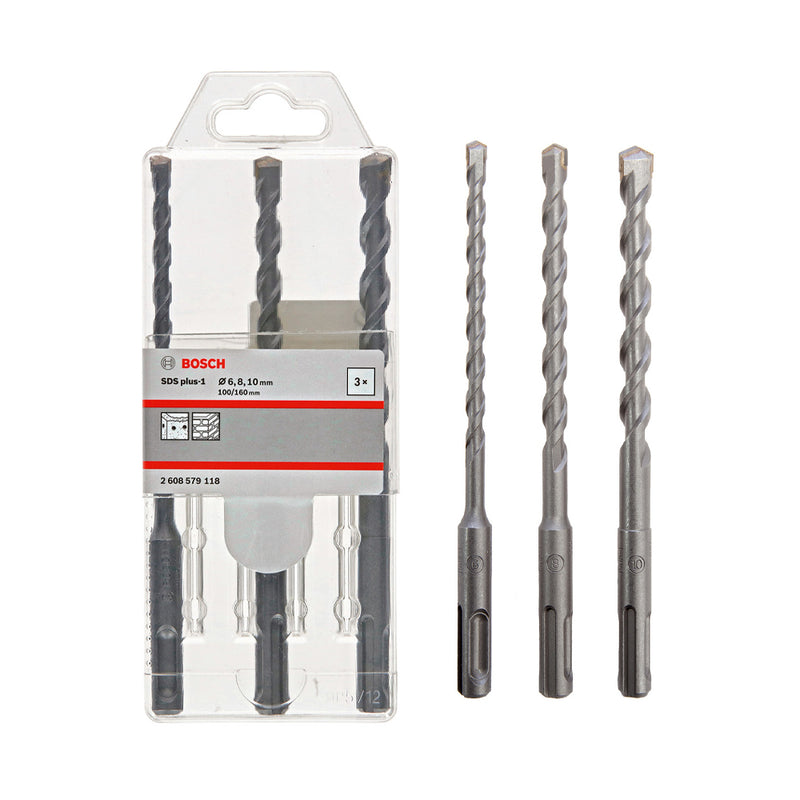 Bộ 3 mũi khoan SDS+ plus 1 (6/8/10*160mm) Bosch 2608579118