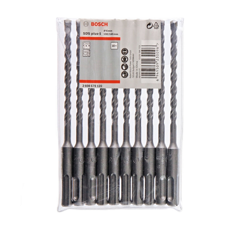 Bộ 10 mũi khoan SDS Plus-1 (6*160mm) Bosch 2608579122