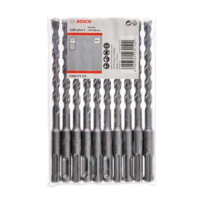 Bộ 10 mũi khoan SDS Plus-1 (8*160mm) Bosch 2608579123