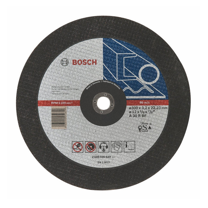 Đá cắt sắt Bosch 2608600649 đường kính 300mm, dày 3.2mm, lỗ cốt 22.2mm, tiêu chuẩn EN 12413 (Dòng Expert)