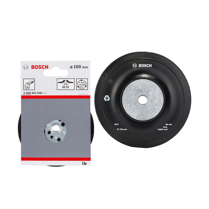 Đệm cao su Bosch 2608601046 cốt 10mm, đường kính 100mm dùng cho máy đánh nhám