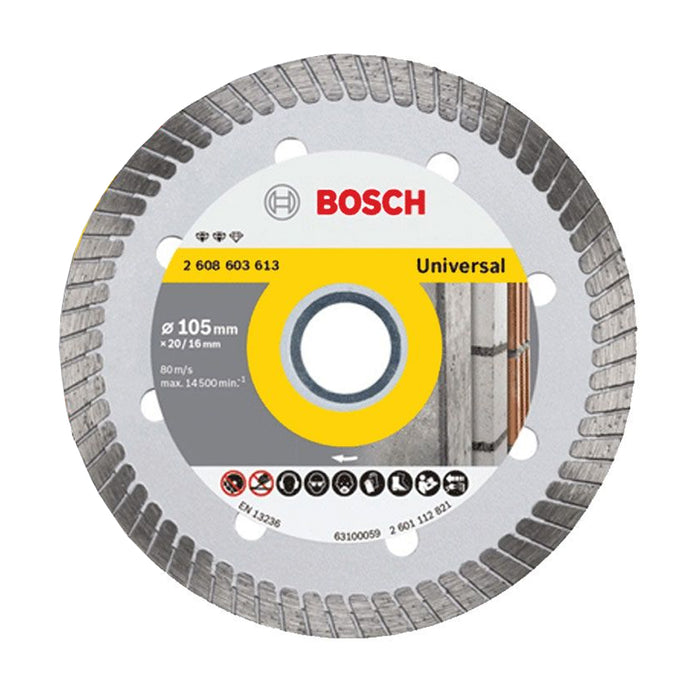 Lưỡi cắt kim cương đa năng Bosch 2608603613 đường kính 105mm, lỗ cốt 16mm, dày 1.8mm (Dòng Expert)