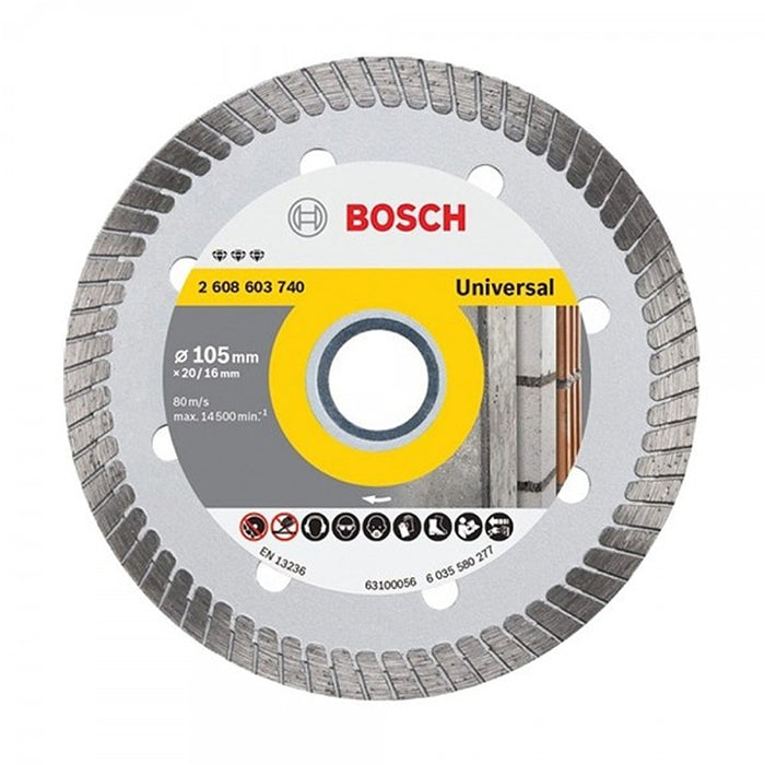 Lưỡi cắt kim cương đa năng 105mm Bosch lỗ cốt 20/16mm, dày từ 1.6mm - 1.9mm (