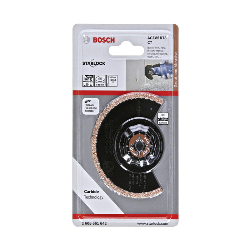 Lưỡi cắt rung Bosch ACZ 85 RT dùng cắt gạch tường, mặt hồ bề rộng lưỡi 85mm, chuẩn Starlock (mã số 2608661642)